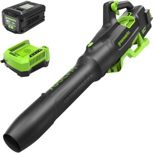 Greenworks - 80V 700 CFM Cordless Handheld Leaf Blower, with 2.5Ah Battery and 40 Minute Rapid Charger - Green Greenworks - 80V 700 CFM Cordless Handheld Leaf Blower, with 2.5Ah Battery and 40 Minute Rapid Charger - Green
