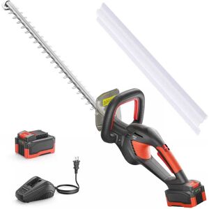 Sugift - 20V Cordless Hedge Trimmer with Dual-Action Blade, Battery and Charger, Electric Bush Cutter with Rotating Handle - Black Sugift - 20V Cordless Hedge Trimmer with Dual-Action Blade, Battery and Charger, Electric Bush Cutter with Rotating Handle - Black