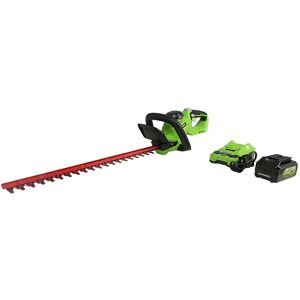 Greenworks - 24-Volt 22-Inch Cordless Hedge Trimmer (1 x 4.0Ah Battery and 1 x Charger) - Black/Green Greenworks - 24-Volt 22-Inch Cordless Hedge Trimmer (1 x 4.0Ah Battery and 1 x Charger) - Black/Green