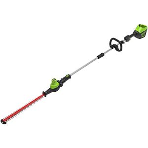Greenworks - 80V 20” Brushless Pole Hedge Trimmer with 2.0 Ah Battery and Charger - Green Greenworks - 80V 20” Brushless Pole Hedge Trimmer with 2.0 Ah Battery and Charger - Green
