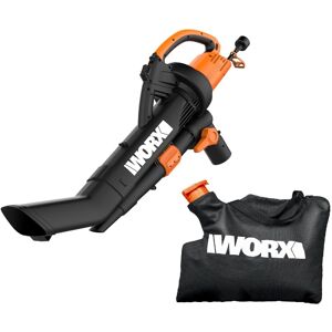 WORX - WG509 12 Amp TRIVAC 350CFM Corded Blower and Vaccum or Mulcher - Black WORX - WG509 12 Amp TRIVAC 350CFM Corded Blower and Vaccum or Mulcher - Black