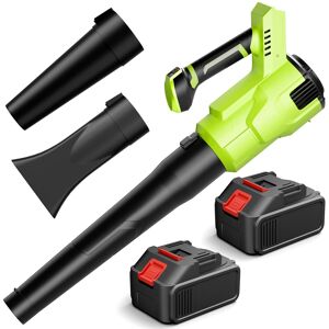 Sugift - 150 MPH Cordless Leaf Blower with 420 CFM, Variable Speed Trigger and 2×21V Batteries for Yard Cleanup Sugift - 150 MPH Cordless Leaf Blower with 420 CFM, Variable Speed Trigger and 2×21V Batteries for Yard Cleanup