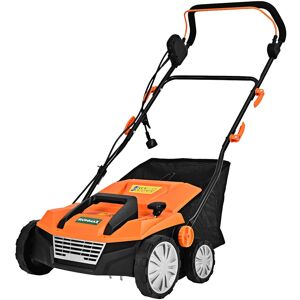 Costway - IronMax 13Amp Corded Scarifier 15" Electric Lawn Dethatcher w/50L Collection Bag - Orange Costway - IronMax 13Amp Corded Scarifier 15" Electric Lawn Dethatcher w/50L Collection Bag - Orange