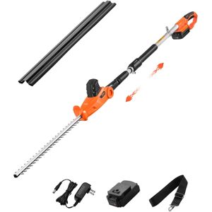 VEVOR - Electric Hedge Trimmer, 1200 RPM, 6.2 - 7.8 Ft Extendable, Pole Hedge Trimmer for High Branch - Orange and Black VEVOR - Electric Hedge Trimmer, 1200 RPM, 6.2 - 7.8 Ft Extendable, Pole Hedge Trimmer for High Branch - Orange and Black