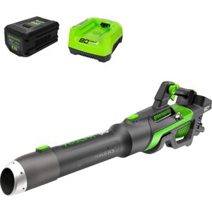 Greenworks - 80-Volt 750 CFM Cordless Handheld Blower (1 x 2.5Ah Battery and 1 x Charger) - Green Greenworks - 80-Volt 750 CFM Cordless Handheld Blower (1 x 2.5Ah Battery and 1 x Charger) - Green