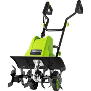 Steelite - 18-Inch Corded Electric Tiller, 13.5-Amp Electric Tiller and Cultivator for Gardening, Lightweight Rototiller Steelite - 18-Inch Corded Electric Tiller, 13.5-Amp Electric Tiller and Cultivator for Gardening, Lightweight Rototiller