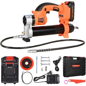 VEVOR - Cordless Grease Gun, 8000 PSI Max Pressure, 20V Electric Grease Gun with 2.0 Ah Battery & LED Light, 30-inch Long Hose - Black;Orange VEVOR - Cordless Grease Gun, 8000 PSI Max Pressure, 20V Electric Grease Gun with 2.0 Ah Battery & LED Light, 30-inch Long Hose - Black;Orange