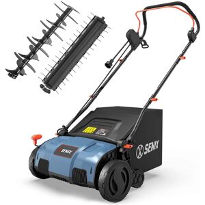 SENIX - 13 Amp 15" Corded Electric Dethatcher & Scarifier Combo - Blue SENIX - 13 Amp 15" Corded Electric Dethatcher & Scarifier Combo - Blue