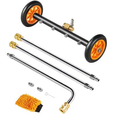 VEVOR - 16" Pressure Washer Undercarriage Cleaner, Stainless Steel Surface Cleaner for Pressure Washer, 4000 Max PSI - Black + Orange VEVOR - 16" Pressure Washer Undercarriage Cleaner, Stainless Steel Surface Cleaner for Pressure Washer, 4000 Max PSI - Black + Orange