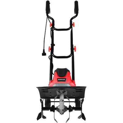 Costway - 17-Inch 13.5 Amp Corded Electric Tiller and Cultivator 9" Tilling Depth - Red,Black Costway - 17-Inch 13.5 Amp Corded Electric Tiller and Cultivator 9" Tilling Depth - Red,Black