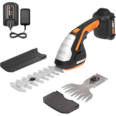 WORX - 20V Power Share Cordless 8" 2-in-1 Hedge Trimmer - Black WORX - 20V Power Share Cordless 8" 2-in-1 Hedge Trimmer - Black