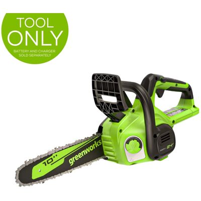 Greenworks - 24V 10'' Brushless Cordless Chainsaw - Tool Only, Battery and Charger Not Included Greenworks - 24V 10'' Brushless Cordless Chainsaw - Tool Only, Battery and Charger Not Included