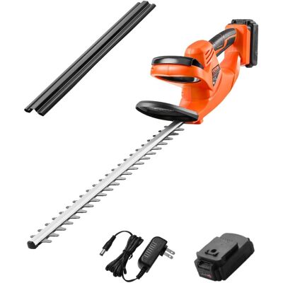 VEVOR - Electric Hedge Trimmer, 1200 RPM, Cordless Hedge Trimmer for Low Branch, 20V 2A Battery - Orange and Black VEVOR - Electric Hedge Trimmer, 1200 RPM, Cordless Hedge Trimmer for Low Branch, 20V 2A Battery - Orange and Black
