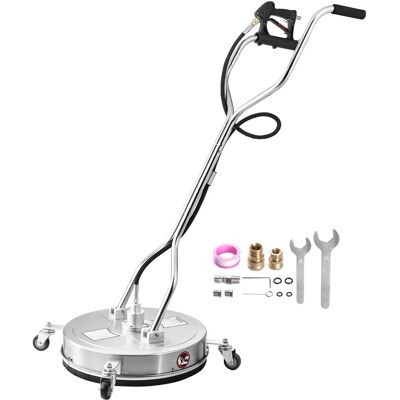 VEVOR - 20" Pressure Washer Surface Cleaner, Stainless Steel Pressure Washer Attachments with 4 Wheels, 4500 Max PSI - Silver VEVOR - 20" Pressure Washer Surface Cleaner, Stainless Steel Pressure Washer Attachments with 4 Wheels, 4500 Max PSI - Silver