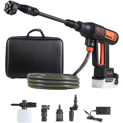 VEVOR - Cordless Pressure Washer, 1200PSI MAX Portable Pressure Washer with Brushless Motor, 6-in-1 Nozzle & Water Hose - Black;Orange VEVOR - Cordless Pressure Washer, 1200PSI MAX Portable Pressure Washer with Brushless Motor, 6-in-1 Nozzle & Water Hose - Black;Orange