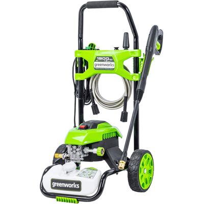 Greenworks - Electric Pressure Washer up to 1900 PSI at 1.2 GPM - Green Greenworks - Electric Pressure Washer up to 1900 PSI at 1.2 GPM - Green