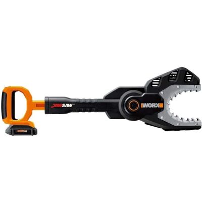 WORX - JAWSAW 20V 6" Cordless Plunging Chainsaw with Automatic Chain-Tensioning (1 x 2.0 Ah Battery and 1 x Charger) - Black WORX - JAWSAW 20V 6" Cordless Plunging Chainsaw with Automatic Chain-Tensioning (1 x 2.0 Ah Battery and 1 x Charger) - Black