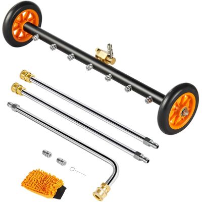 VEVOR - 24" Pressure Washer Undercarriage Cleaner, Stainless Steel Surface Cleaner for Pressure Washer, 4000 Max PSI - Black + Orange VEVOR - 24" Pressure Washer Undercarriage Cleaner, Stainless Steel Surface Cleaner for Pressure Washer, 4000 Max PSI - Black + Orange