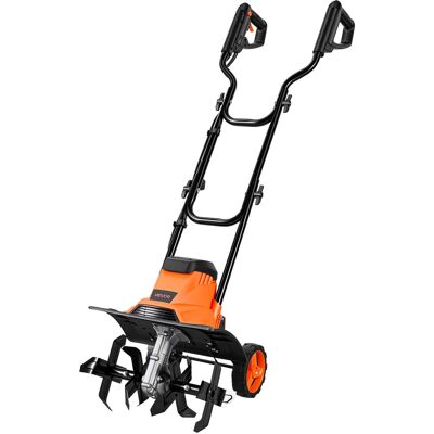 VEVOR - Corded Electric Tiller, 14 Inch Tilling Width Garden Rototiller, 10-Amp Motor Heavy-Duty Tilling Machine, Cultivator - Black;Orange VEVOR - Corded Electric Tiller, 14 Inch Tilling Width Garden Rototiller, 10-Amp Motor Heavy-Duty Tilling Machine, Cultivator - Black;Orange