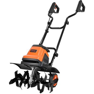 VEVOR - Corded Electric Tiller, 18 Inch Tilling Width Garden Rototiller, 15-Amp Motor Heavy-Duty Tilling Machine, Cultivator - Black;Orange VEVOR - Corded Electric Tiller, 18 Inch Tilling Width Garden Rototiller, 15-Amp Motor Heavy-Duty Tilling Machine, Cultivator - Black;Orange