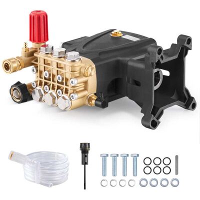 VEVOR - Pressure Washer Pump, 1" Shaft Horizontal Triplex Plunger, 4000 PSI, 4.0GPM, Replacement Power Washer Pumps Kit - Black VEVOR - Pressure Washer Pump, 1" Shaft Horizontal Triplex Plunger, 4000 PSI, 4.0GPM, Replacement Power Washer Pumps Kit - Black