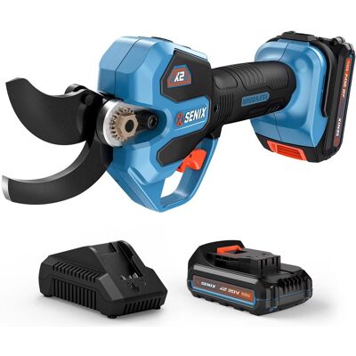 SENIX - X2 20V Max* Cordless Brushless Electric Pruning Shears (2.0 Ah Battery & Charger Included) - Blue SENIX - X2 20V Max* Cordless Brushless Electric Pruning Shears (2.0 Ah Battery & Charger Included) - Blue