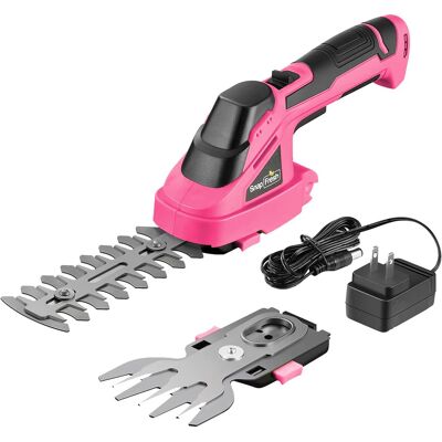 SnapFresh - 2 in 1 7.2V Cordless Grass Shear and Hedge Trimmer with Battery and Charger - Pink SnapFresh - 2 in 1 7.2V Cordless Grass Shear and Hedge Trimmer with Battery and Charger - Pink