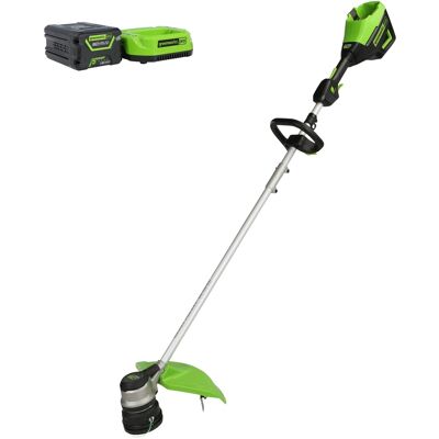 Greenworks - 60V 16" Brushless Cordless String Trimmer - 2.5Ah Battery and Charger Greenworks - 60V 16" Brushless Cordless String Trimmer - 2.5Ah Battery and Charger
