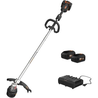 WORX - Nitro 40V 15" Cordless Straight Shaft Grass Trimmer (2 x 4.0 Ah Batteries & 1 x Charger) - Black WORX - Nitro 40V 15" Cordless Straight Shaft Grass Trimmer (2 x 4.0 Ah Batteries & 1 x Charger) - Black