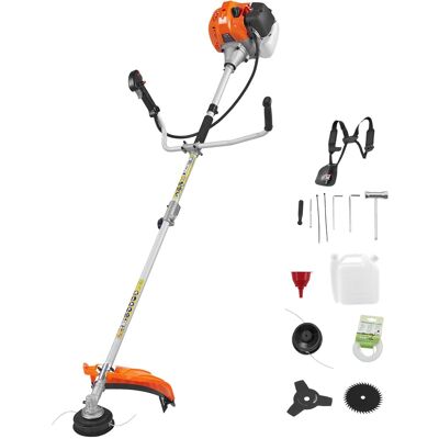 VEVOR - Cordless String Trimmer, 52 cc 2-Stroke,Gas Powered Weed Wacker, 17" Cordless Grass Trimmer, Multi-Functional Lawn Edger - Silver;Orange VEVOR - Cordless String Trimmer, 52 cc 2-Stroke,Gas Powered Weed Wacker, 17" Cordless Grass Trimmer, Multi-Functional Lawn Edger - Silver;Orange