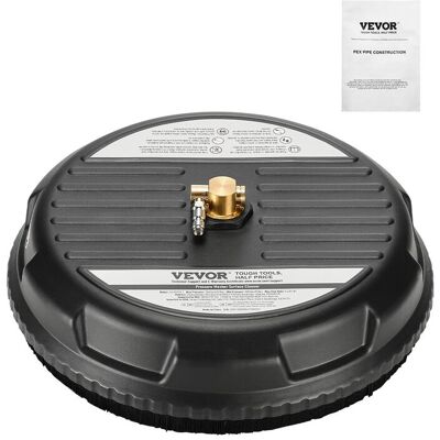 VEVOR - 15" Pressure Washer Surface Cleaner, Plastic Pressure Washer Attachments with 4 Wheels, 4000 Max PSI - Black VEVOR - 15" Pressure Washer Surface Cleaner, Plastic Pressure Washer Attachments with 4 Wheels, 4000 Max PSI - Black