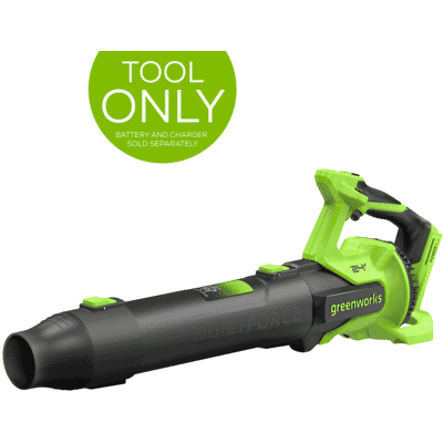 Greenworks - 24V (130 MPH / 515 CFM) Brushless Axial Leaf Blower - Tool Only, Battery and Charger Not Included Greenworks - 24V (130 MPH / 515 CFM) Brushless Axial Leaf Blower - Tool Only, Battery and Charger Not Included