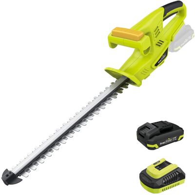 SnapFresh - 20V 18" Cordless Hedge Trimmer with Dual-Action Mn65 Steel Blades, 2.0Ah Battery & Fast Charger - Green SnapFresh - 20V 18" Cordless Hedge Trimmer with Dual-Action Mn65 Steel Blades, 2.0Ah Battery & Fast Charger - Green