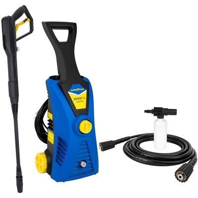 Goodyear - 2,000 PSI 1.6 GPM Electric Pressure Washer with Soap Bottle - Blue Goodyear - 2,000 PSI 1.6 GPM Electric Pressure Washer with Soap Bottle - Blue