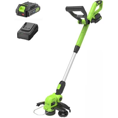 Steelite - 21V MAX 12-Inch 2-in-1 Electric Cordless Grass String Trimmer Cutter Lawn Edger with 2.0Ah Battery & Charger Steelite - 21V MAX 12-Inch 2-in-1 Electric Cordless Grass String Trimmer Cutter Lawn Edger with 2.0Ah Battery & Charger