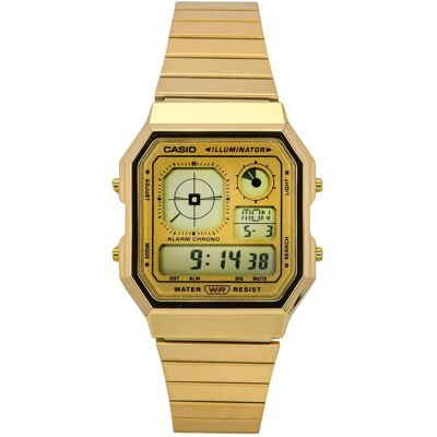 Casio - Vintage Digital Stainless Steel Quartz A130WEG-9A Unisex Watch - Gold Casio - Vintage Digital Stainless Steel Quartz A130WEG-9A Unisex Watch - Gold