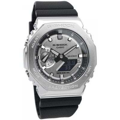 Casio - G-SHOCK Metal Covered Analog Digital Quartz GM-2100-1A Mens Watch World Time Stopwatch Alarm - Gray Casio - G-SHOCK Metal Covered Analog Digital Quartz GM-2100-1A Mens Watch World Time Stopwatch Alarm - Gray