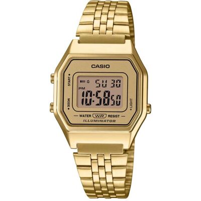 Casio - Women’s -Tone Digital Watch - LA-680WGA-9DF - Gold Casio - Women’s -Tone Digital Watch - LA-680WGA-9DF - Gold