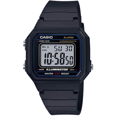 Casio - Men's Classic Digital Watch with Clear Dial - W-217H-1AV - Black Casio - Men's Classic Digital Watch with Clear Dial - W-217H-1AV - Black