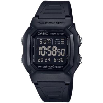 Casio - Men's Water-Resistant Digital Watch with Dial - W-800H-1BV - Black Casio - Men's Water-Resistant Digital Watch with Dial - W-800H-1BV - Black