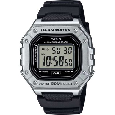 Casio - Men’s Silver Digital Sport Watch with Strap - W-218HM-7AVCF - Black Casio - Men’s Silver Digital Sport Watch with Strap - W-218HM-7AVCF - Black