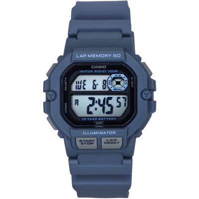 Casio - Illuminator LAP Memory 60 Digital Quartz WS-1400H-2AV Mens Watch Alarm Backlight Dual Time Timer Stopwatch 100M - Blue Casio - Illuminator LAP Memory 60 Digital Quartz WS-1400H-2AV Mens Watch Alarm Backlight Dual Time Timer Stopwatch 100M - Blue