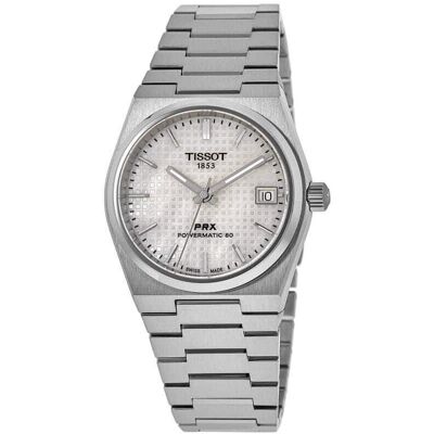 Tissot - PRX T-Classic Powermatic 80 Mother Of Pearl Dial Automatic T137.207.11.111.00 100M Unisex Watch - White Tissot - PRX T-Classic Powermatic 80 Mother Of Pearl Dial Automatic T137.207.11.111.00 100M Unisex Watch - White