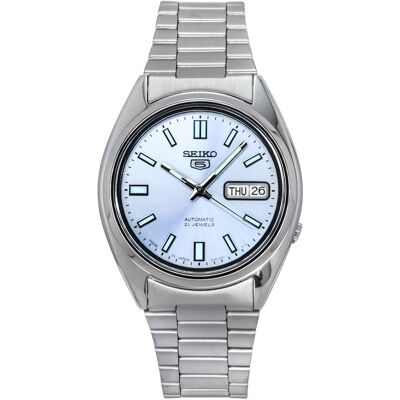 Seiko - 5 Automatic 21 Jewels SNXS73J1 Men's Watch Japan Made Stainless Steel Dial Day/Date Display 30M - Silver Seiko - 5 Automatic 21 Jewels SNXS73J1 Men's Watch Japan Made Stainless Steel Dial Day/Date Display 30M - Silver