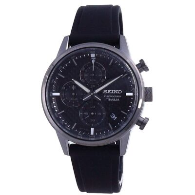 Seiko - Discover More Titanium Chronograph Quartz SSB393 SSB393P1 SSB393P 100M Men's Watch - Black Seiko - Discover More Titanium Chronograph Quartz SSB393 SSB393P1 SSB393P 100M Men's Watch - Black