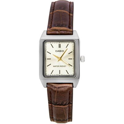 Casio - Standard Analog Leather Strap Dial Quartz LTP-V007L-9E Ladies Watch - Ivory Casio - Standard Analog Leather Strap Dial Quartz LTP-V007L-9E Ladies Watch - Ivory