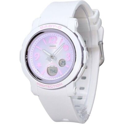Casio - Baby-G Analog Digital Quartz BGA-290US-6A Undersea World Resin Strap Women's Watch Purple Dial 100M - White, Purple Casio - Baby-G Analog Digital Quartz BGA-290US-6A Undersea World Resin Strap Women's Watch Purple Dial 100M - White, Purple