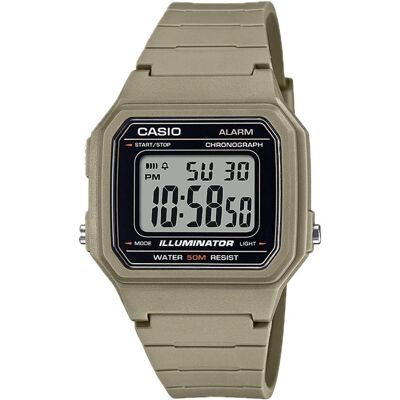 Casio - Men's Classic Digital Watch with Strap - W-217H-5AVCF - Beige Casio - Men's Classic Digital Watch with Strap - W-217H-5AVCF - Beige