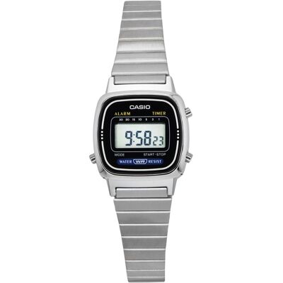 Casio - Digital Classic Alarm Timer Stopwatch LA670WA-1DF WR Womens Ladies Watch - Silver Casio - Digital Classic Alarm Timer Stopwatch LA670WA-1DF WR Womens Ladies Watch - Silver