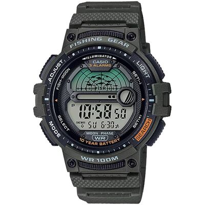 Casio - Men's Digital Watch with Strap- WS-1200H-3AV - Green Casio - Men's Digital Watch with Strap- WS-1200H-3AV - Green